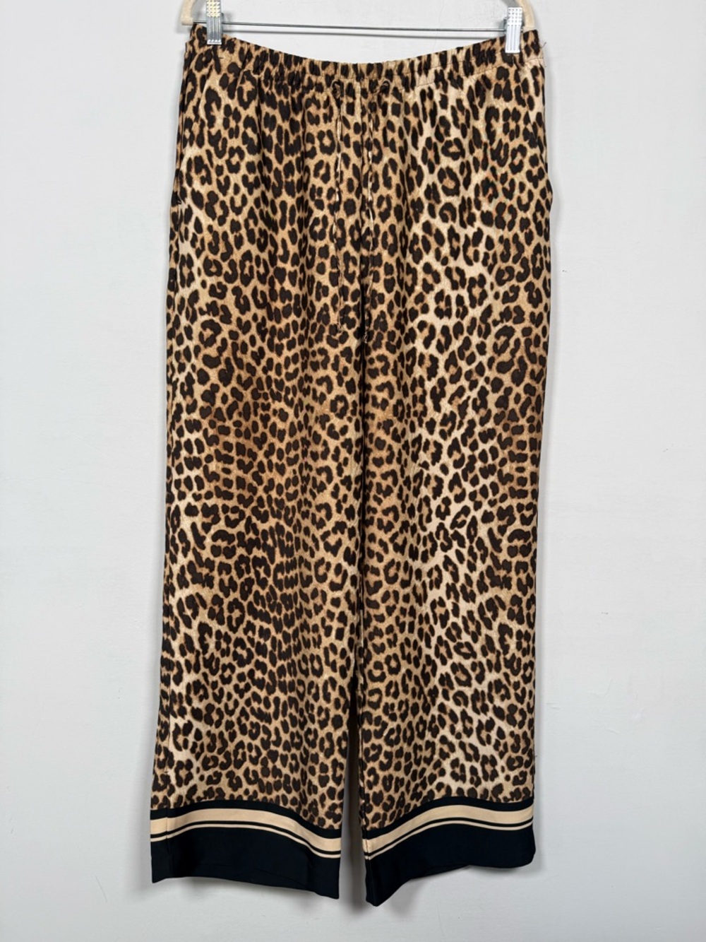 H&M Leopard Print Wide-Leg Pants, Size L, Great Condition - Picture 3 of 14